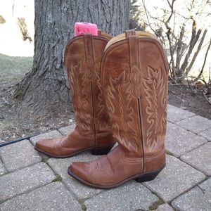 Genuine Leather Cowboy Boots, size 8